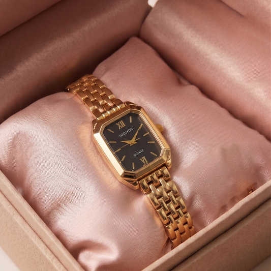 Ladies Golden Tank Designer Watch SOU625