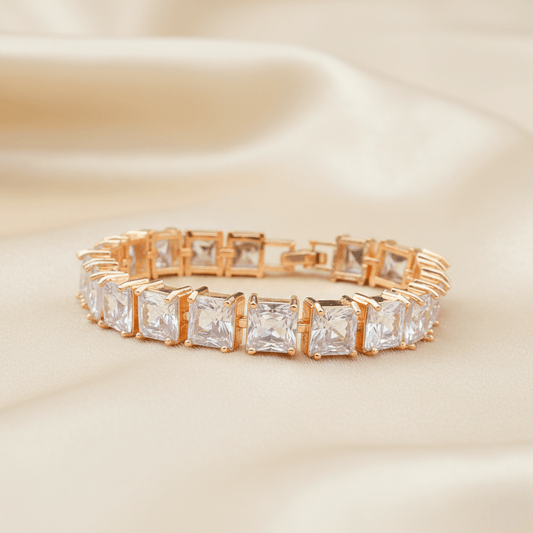 Crimson Crown Gem Bracelet ¥-0002 (Golden-Transperant) - MAWKLUXORA