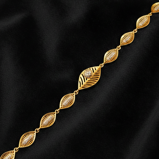 Leaf Bracelet TL-0085 (Rose-Gold)