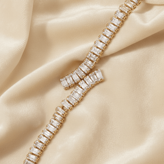 Thin Ribbon Bracelet $_0064 (Golden-Transperant) - MAWKLUXORA
