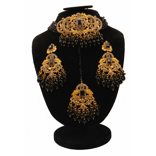 Traditional Choker Set $_0069 (Golden-Black)