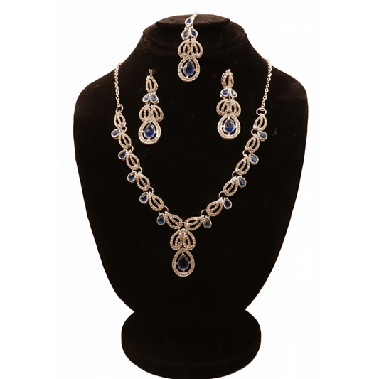 Regal Peach Blossom Nacklace Set $_0070 (Silver-Zinc)