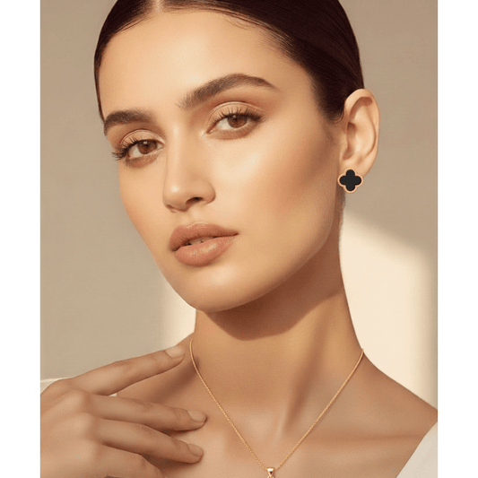 Four-Leaf Clover Pendant & Stud Set ¥-0022 - MAWKLUXORA
