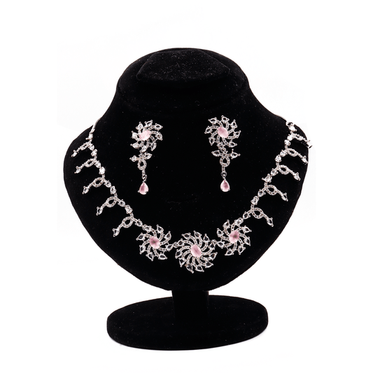 Kundan Style $_0048 (Silver-Pink) - MAWKLUXORA