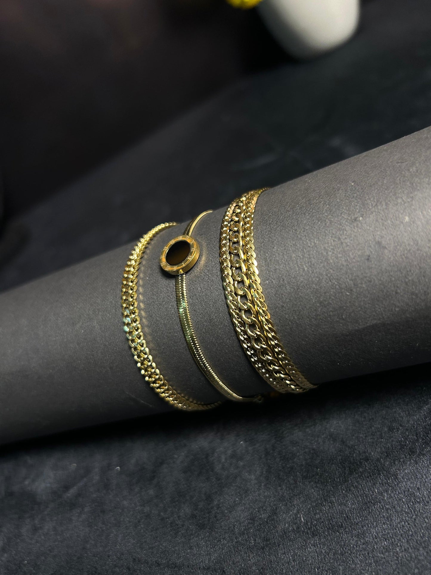 Stack of Three Trendy Daily Wear Bracelets