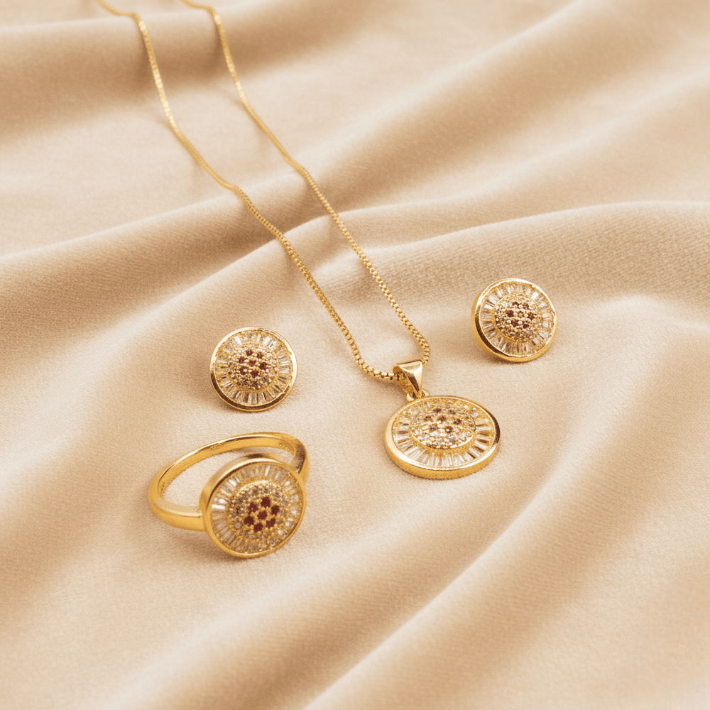 Rose Gold Twinkle Set ¥-0013 (Golden) - MAWKLUXORA