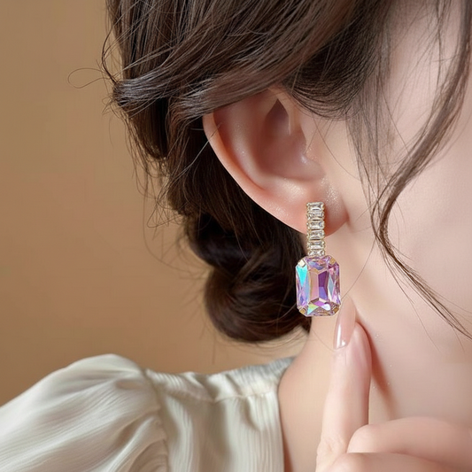 Teardrop Halo Studs $_0054 (Golden-Multishade)