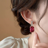 Teardrop Halo Studs $_0054 (Golden-Purple)