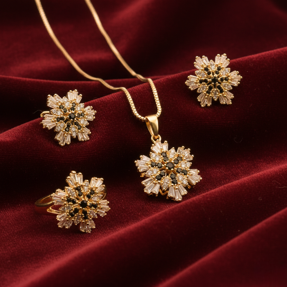 Imperial Bloom Set ¥-0014 (Golden-Black)
