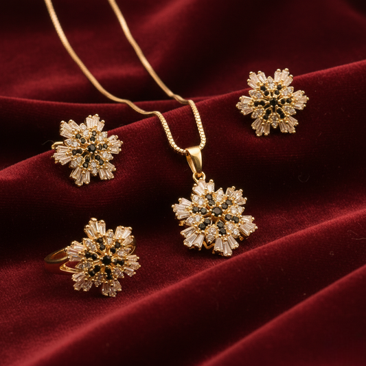 Imperial Bloom Set ¥-0014 (Golden-Black)
