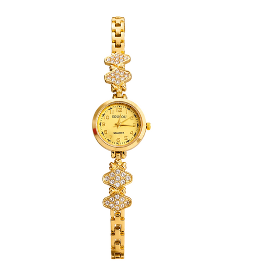 Blossom Petite Golden Crystal Leaf Watch SOU519