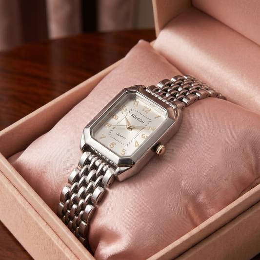 Ladies Silver Tank Designer Watch SOU625