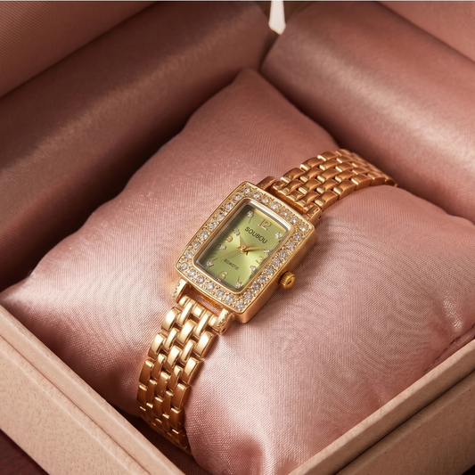 Vintage Glamour Emerald-Cut Bracelet Watch SOU622