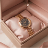 Golden and Black Grace Slim Link Watch SOU513 - MAWKLUXORA