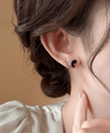 zirconia silver butterfly studs ¥-0024 - MAWKLUXORA