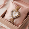 Crystal Blossom Golden and White Luxury Watch SOU514 - MAWKLUXORA