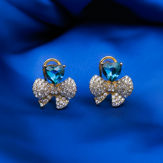 Bow & Gemstuds ¥-0036 (Golden-Zinc)