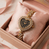 Crystal Blossom Golden and Black Luxury Watch SOU514 - MAWKLUXORA