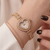 Crystal Blossom Golden and White Luxury Watch SOU514 - MAWKLUXORA