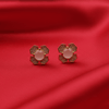 Flowral Crystal Studs ¥-0031 (Golden-Pink) - MAWKLUXORA