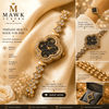 Royal Golden Black Clover Jewelry Watch SOU511 - MAWKLUXORA