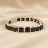 Crimson Crown Gem Bracelet ¥-0002 (Silver-Black) - MAWKLUXORA