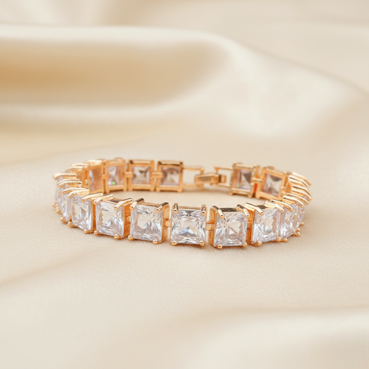 Crimson Crown Gem Bracelet ¥-0002 (Golden-Transperant)