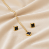 Four-Leaf Clover Pendant & Stud Set ¥-0022 - MAWKLUXORA