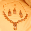 Regal Peach Blossom Nacklace Set $_0070 (Golden-Pink) - MAWKLUXORA