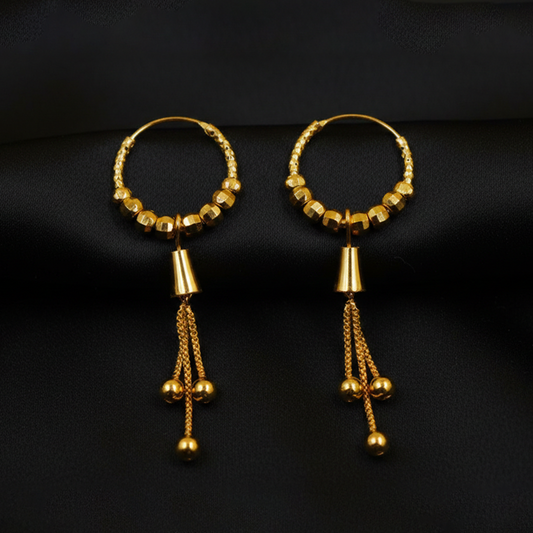 Tessel Charm Golden Hoops ¥-0041 (Golden)