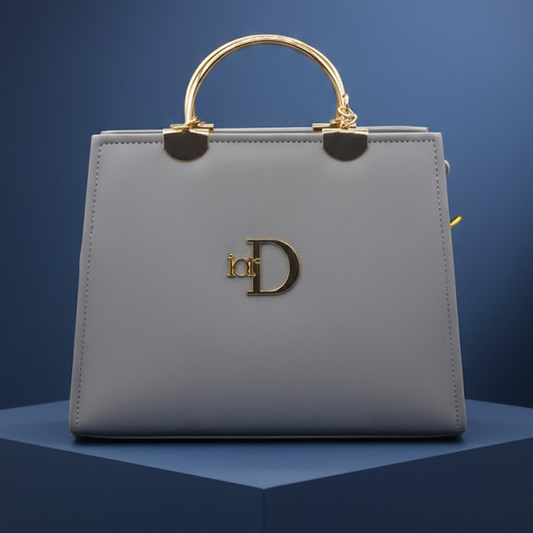 The Dior Signature Metal Handle Bag USD 0112 ( Light Grey)
