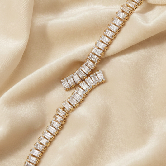 Thin Ribbon Bracelet $_0064 (Golden-Transperant)