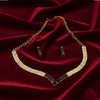 V Shape Gemstone Nacklace Set $_0047 - MAWKLUXORA