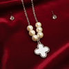 Four-Leaf Pearl Clover Set $_0068 (Golden-White) - MAWKLUXORA