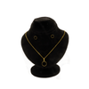 Gold-Tone Circle Pendant & Stud Set ¥-0021 (Golden-Black) - MAWKLUXORA