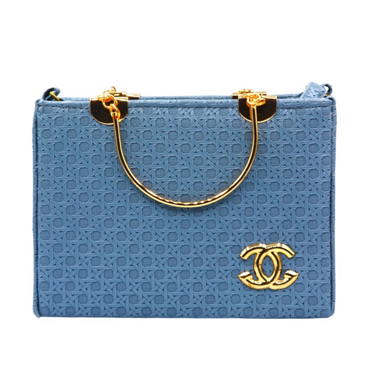 The Luxury Elegant Textured HandBag RP 0104 (Golden Grey)