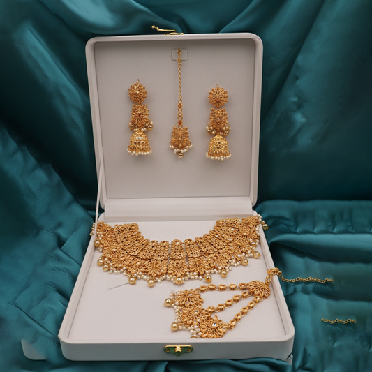 Bridal Jewellery Set $_0077(Golden-White)