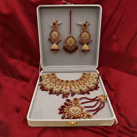 Bridal Jewellery Set $_0079 (Golden-Red)