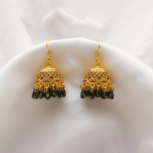 Traditional Jhumka $_0060 (Golden-Black)