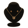 Red Pave Circle Set $_0051 (Golden-Red) - MAWKLUXORA