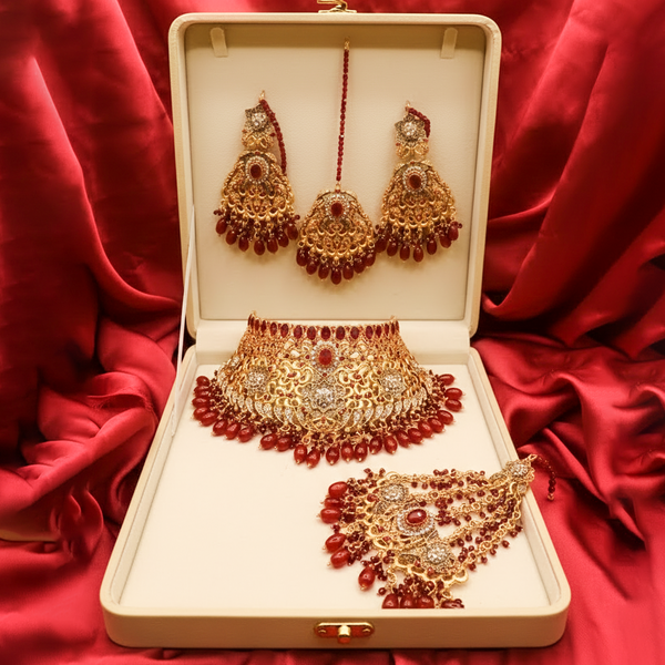 Bridal Jewellery Set $_0075 (Golden-Red)