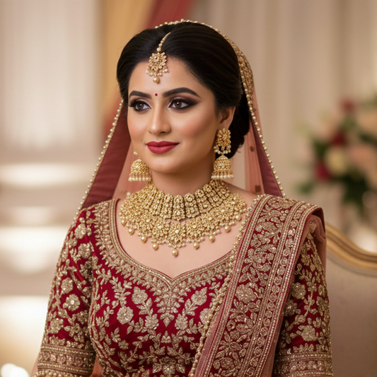 Bridal Jewellery Set $_0077(Golden-White)