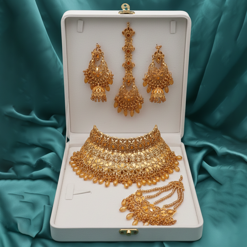 Bridal Jewellery Set $_0074 (Golden)
