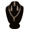 Regal Peach Blossom Nacklace Set $_0070 (Silver-Zinc) - MAWKLUXORA