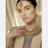 Kundan Style Set $_0072 (Golden-Black)