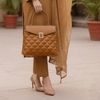 The Heritage Tan Diamond HandBag RP 0094 (Brown) - MAWKLUXORA