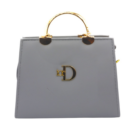 The Dior Signature Metal Handle Bag USD 0112 ( Light Grey)