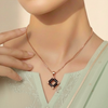 Crystal Square Pendant ¥-0009 (Golden-Black)