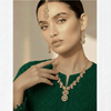 Regal Peach Blossom Nacklace Set $_0070 (Golden-SeaGreen) - MAWKLUXORA
