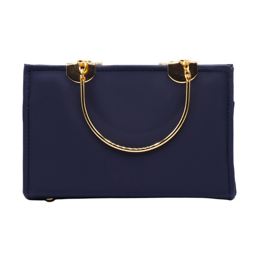 Navy Blue Minimalist Handbag RP 0110 (Blue Golden)